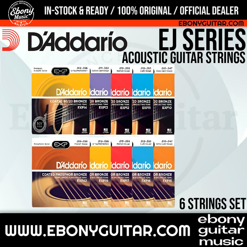 D'ADDARIO สายกีต้าร์โปร่ง Daddario - Phosphor Bronze 80/20 Bronze Acoustic Strings (EJ10 EJ13 EJ15 E
