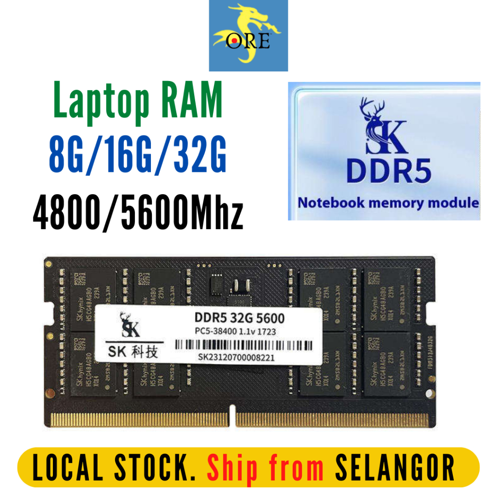 SK DDR4 RAM 3200MHZ DDR5 RAM 5600MHZ 8GB 16GB 32GB แล็ปท็อป RAM คอมพิวเตอร์ RAM หน่วยความจําแล็ปท็อปสําหรับ GMKTEC