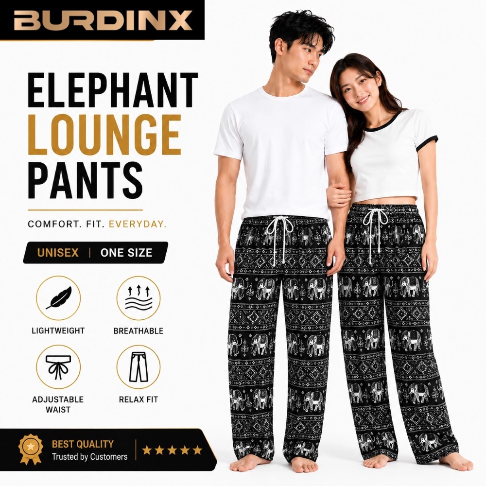 Thai Elephant Casual Pants Boho Style Unisex