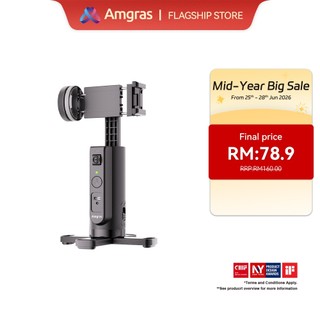 Amgras AiLink lll Ultra Face Tracking Gimbal 360°Automatic Rotation Smart Follow-Up Shooting Folding Phone Holder
