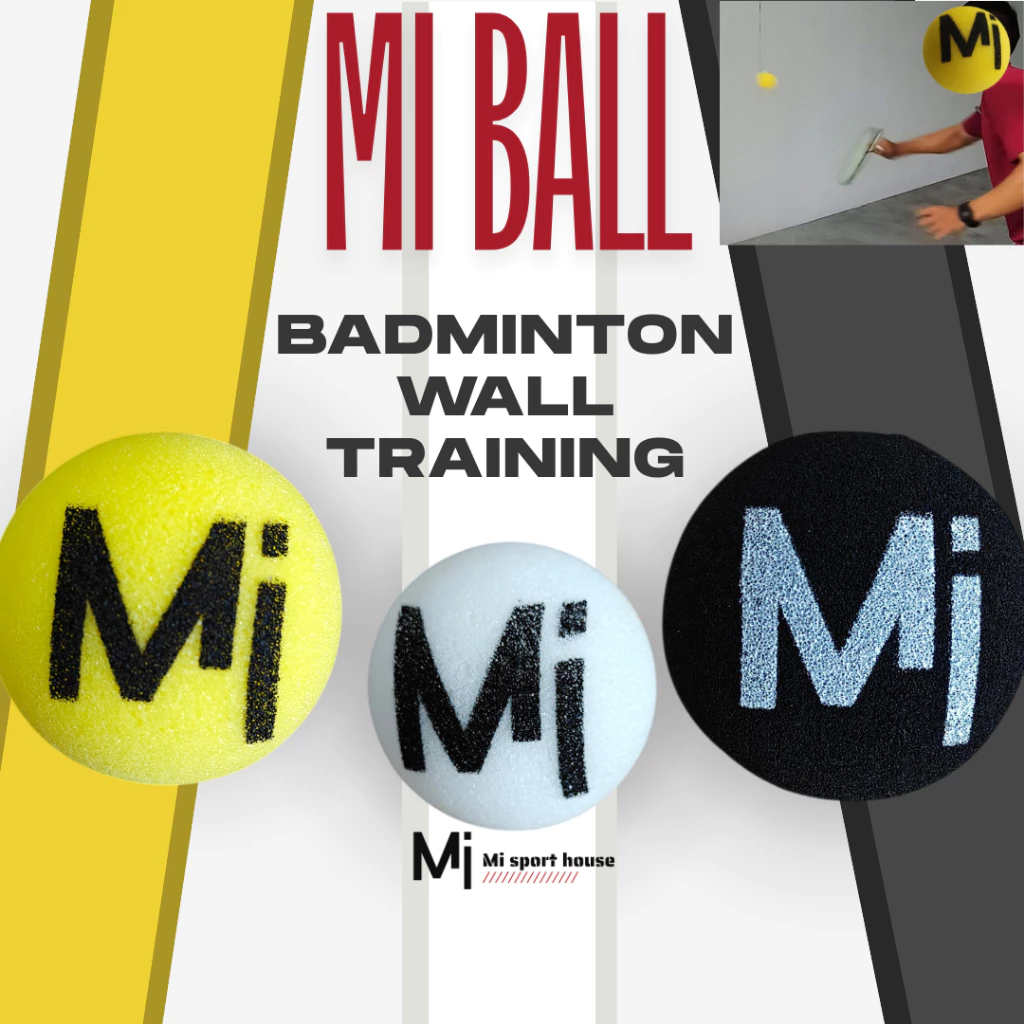 Mi Ball - Badminton Wall Training Latihan Dinding, ลูกขนไก่เทียม, Manmade Shutllecock, T ball
