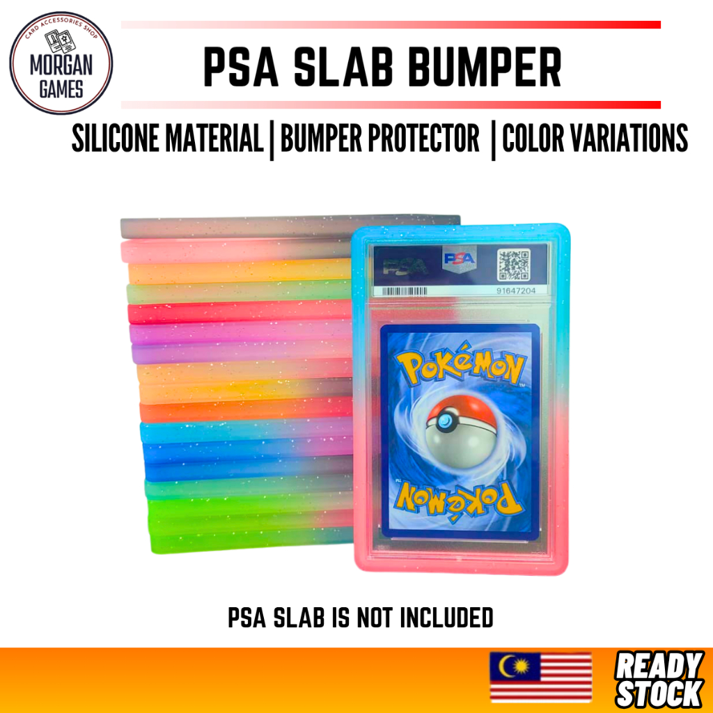 Morgan Games Slab Guard – PSA Slab Bumper Protector Hard TPU Drop Protection