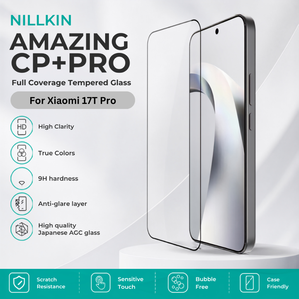 Nillkin CP + PRO สําหรับ Xiaomi 17T Pro/17T (ใหม่)/15T Pro/15T 0.33 มม.2.5D กระจกนิรภัยคลุมทั้งหมด