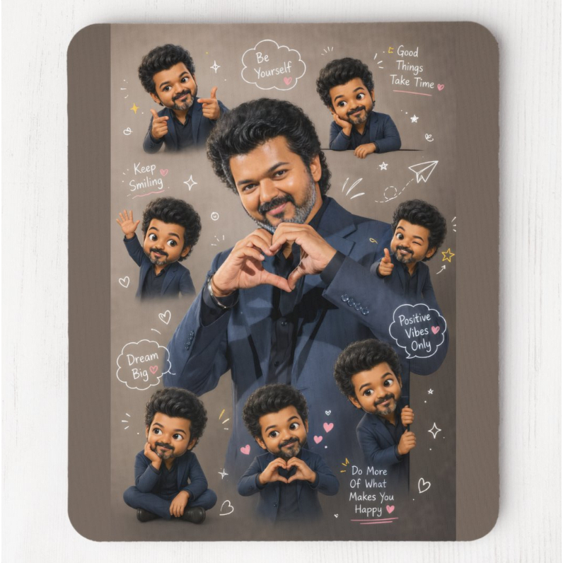 VIJAY MOUSEPAD THALAPATHY VIJAY GAMING MOUSEPAD \ CUSTOM MOUSEPAD FAN TRIBUTE CORPORATE BIRTHDAY