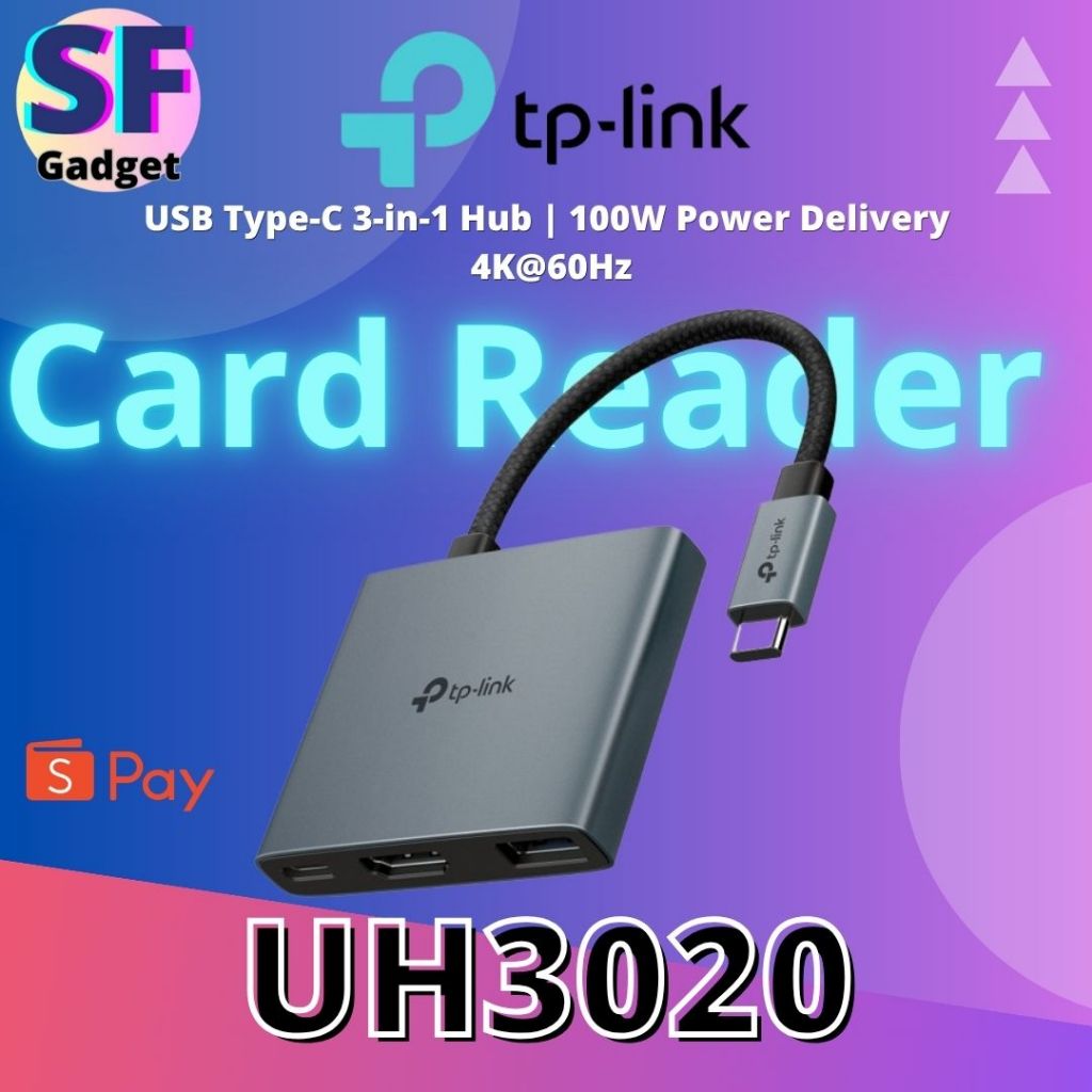 TP-Link UH3020C USB Type-C 3-in-1 Hub 100W Power Delivery 4K@60Hz