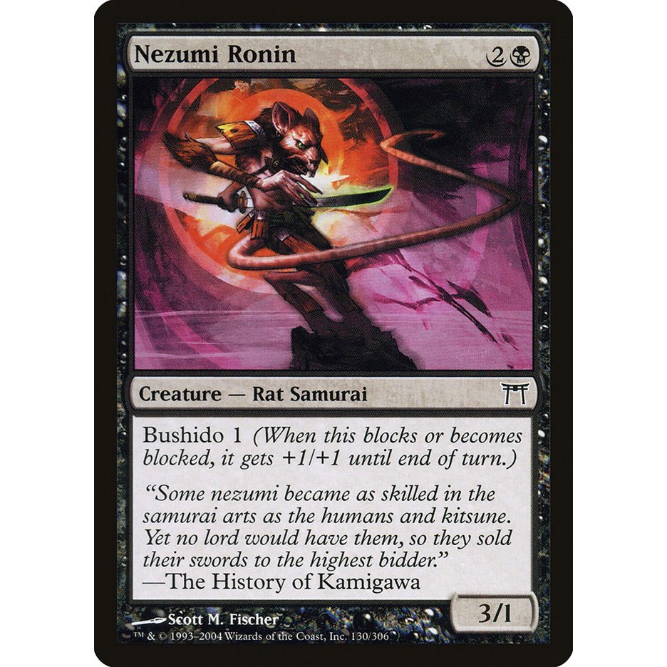 MTG: (CHK) C 130 - Nezumi Ronin การ์ดเดี่ยว Champions of Kamigawas