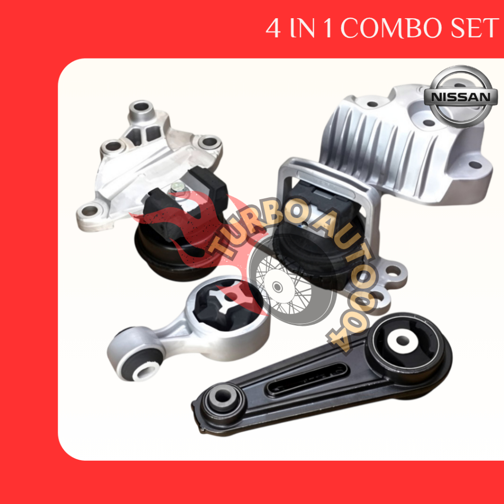 [4 IN 1 COMBO] ชุดติดตั้งเครื่องยนต์ Nissan OEM สําหรับ Nissan X-Trail XTrail T31 2.5