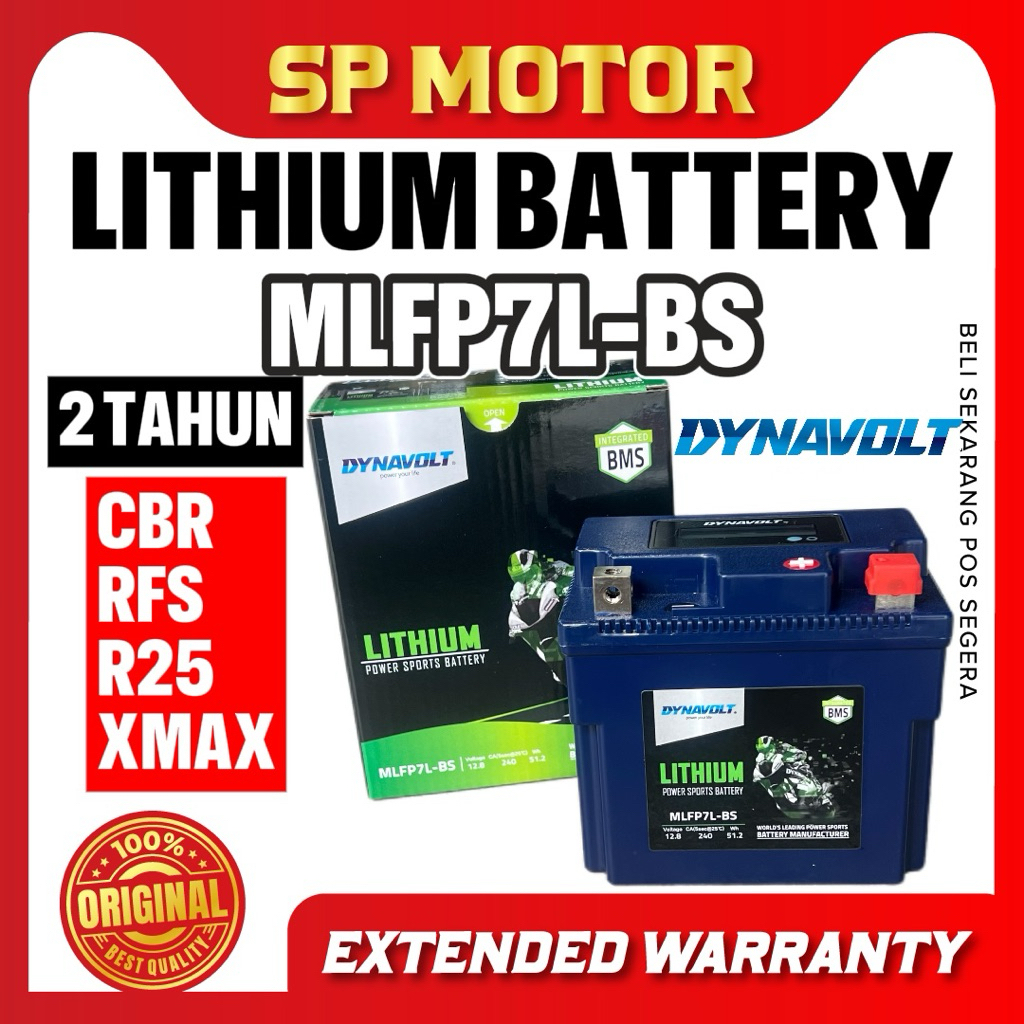 DYNAVOLT แบตเตอรี่แบตเตอรี่ลิเธียม MLFP7L-BS YTX7L YTZ8V YTZ8 YTZ7S YTZ7V RFS150 CBR250 KLX150 R25 X
