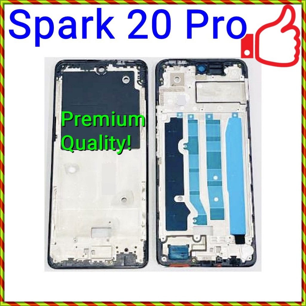 ใหม่กรอบกลางแผ่นโลหะ LCD Bezel Center Board HOUSING Part สําหรับ Tecno Spark 20 Pro / KJ6