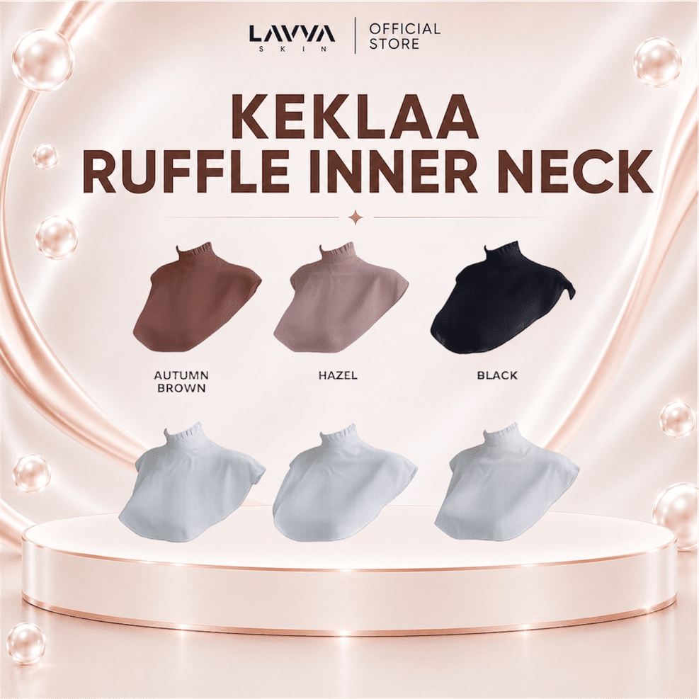 KEKLAA RUFFLE NECK COVER INNER SOFT CHIFFON
