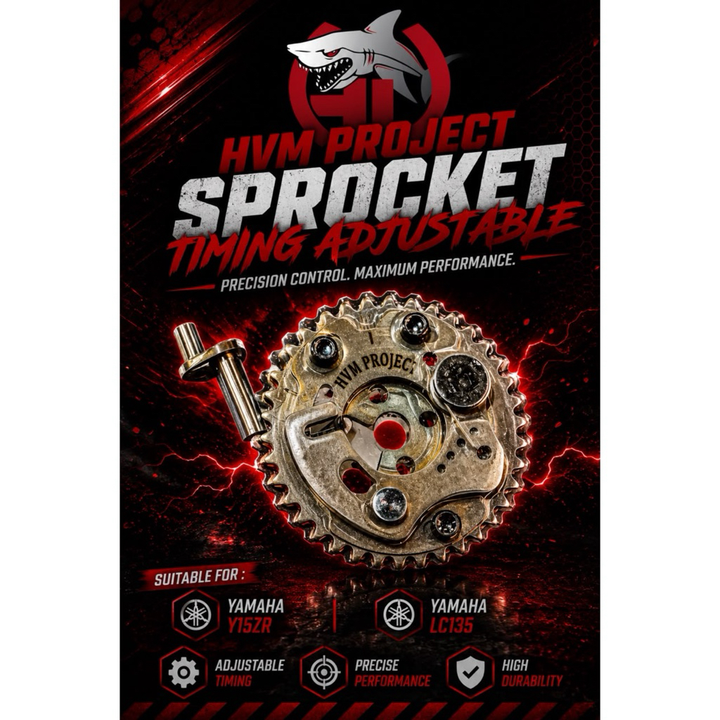 HVM PROJECT SROCKET TIMING GEAR ADJUSTABLE Y15ZR / LC135