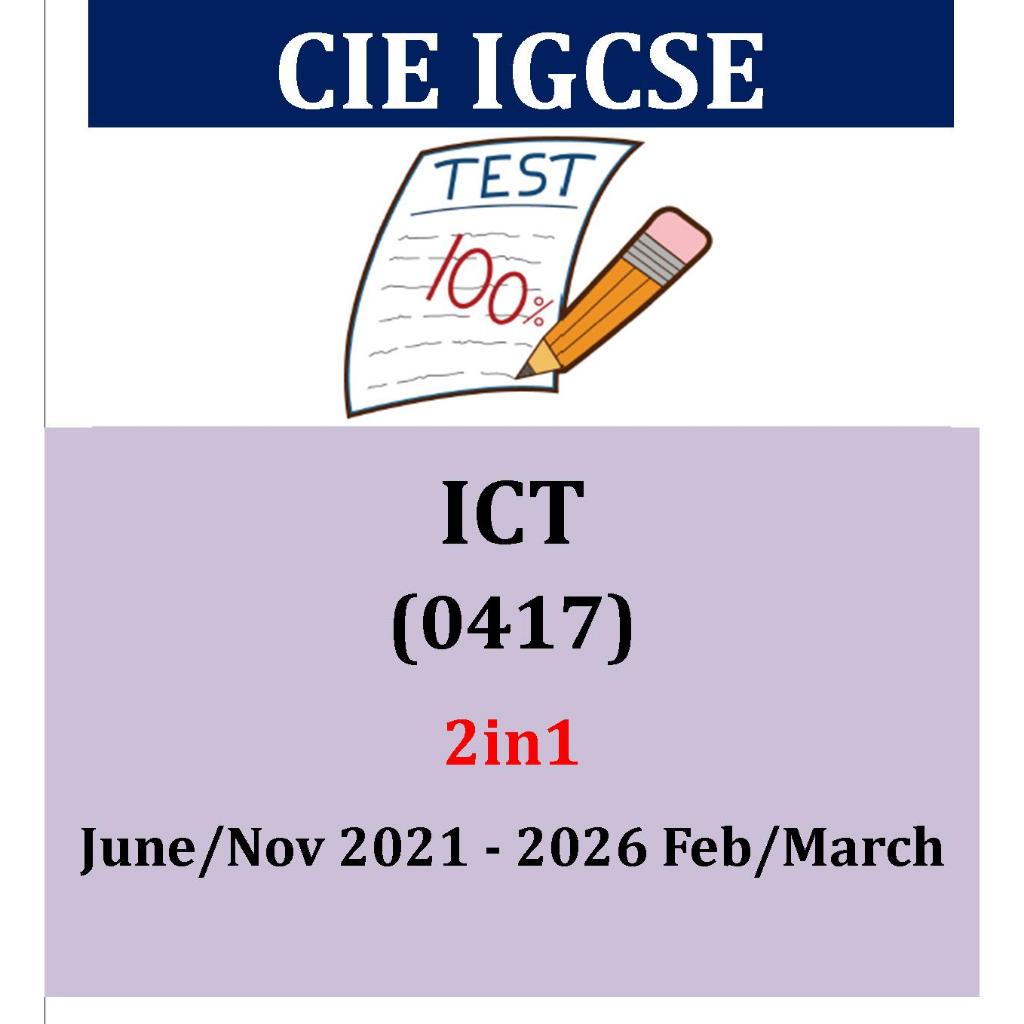 กระดาษ IGCSE ICT 1,2,3-PAST EXAM PAPERS-2IN1 เวอร์ชันพิมพ์