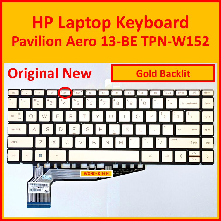 แป้นพิมพ์แล็ปท็อป HP Pavilion Aero 13-BE TPN-W152