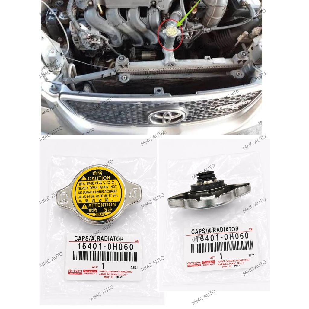 * TOYOTA NCP93 VIOS 2007-2010 RADIATOR CAP CAMRY, AVANZA, RUSH, INNOVA, YARIS, ASV50, F601, F700 164