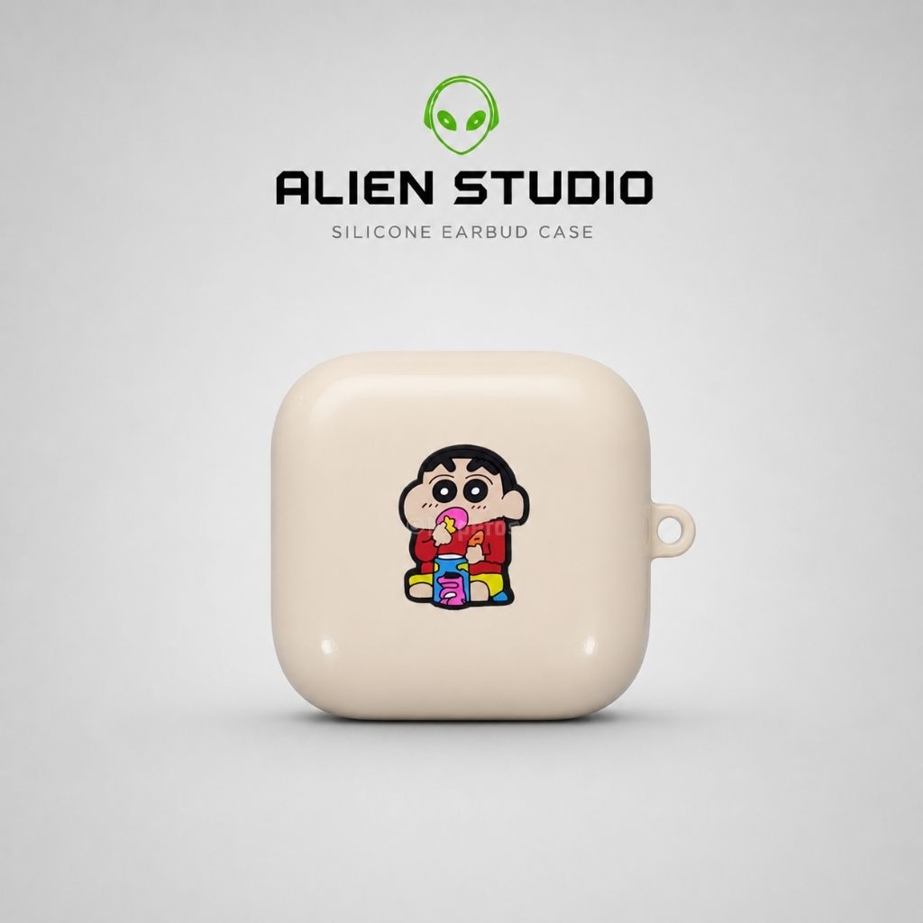 ALIEN STUDIO 3D สไตล์ซิลิโคนฝาครอบป้องกันสําหรับ Baseus E16 กรณี (2024) + ปากกาทําความสะอาด + เชือกเ