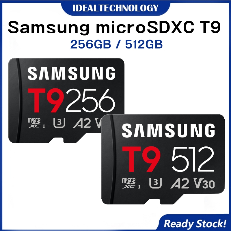Samsung microSDXC T9 256GB/512GB ความเร็วในการถ่ายโอนสูงสุด 200MB/s microSD