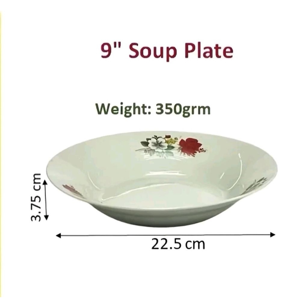 Rose Plate 8"20cm Rose Plate 9" 23cm Dinner Plate