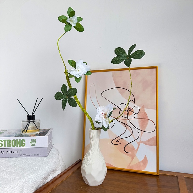 ประดิษฐ์ Gardenia ดอกไม้สาขา Bunga Tiruan Gardenia Putih สําหรับตกแต่งงานแต่งงานแจกัน