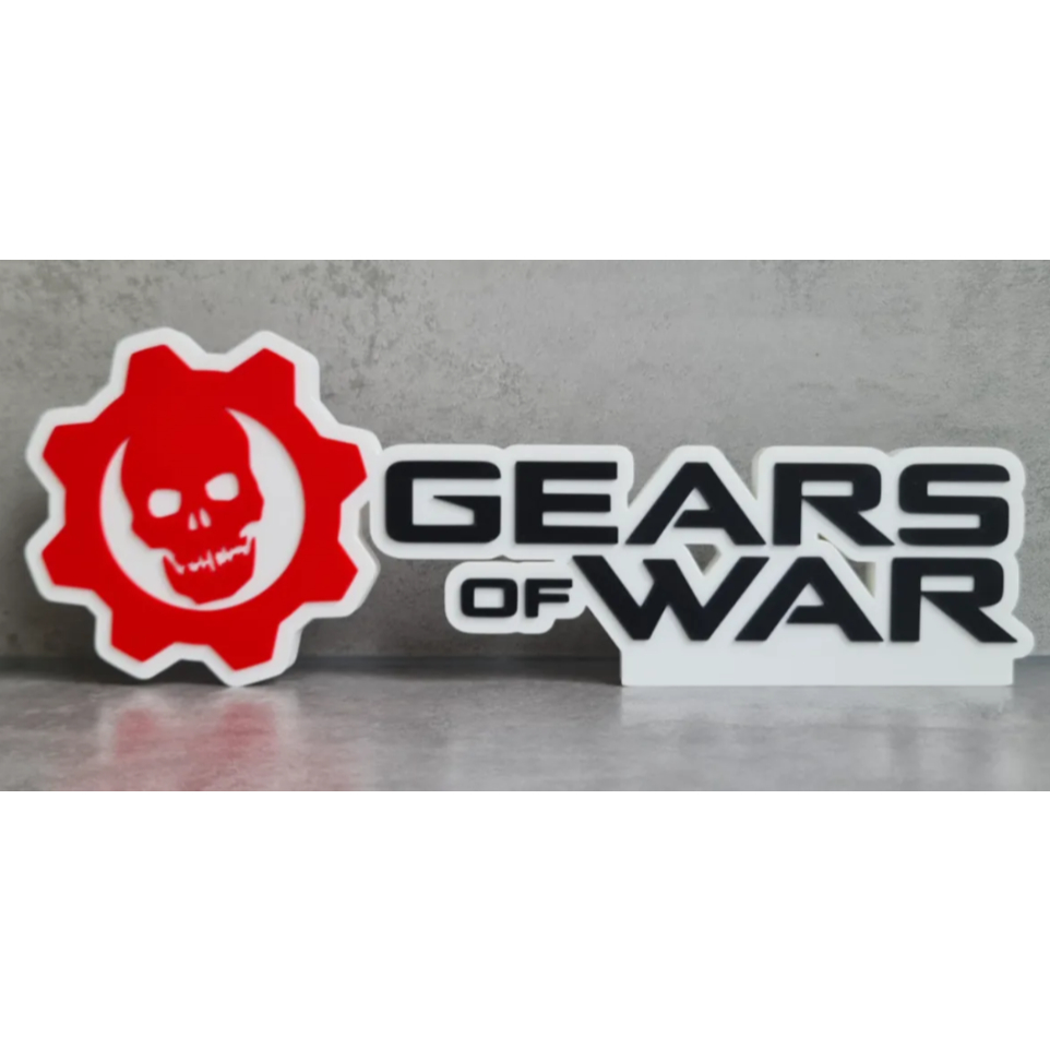 โลโก้ Gears of War 3D หรือแม่เหล็กติดตู้เย็น
