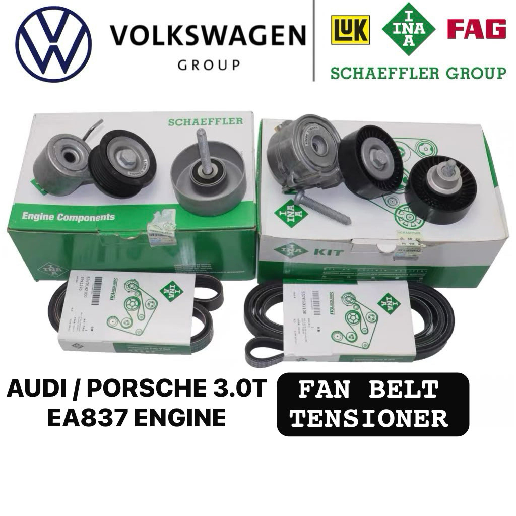 Audi 3.0T EA837 พัดลมเข็มขัด Tensioner B8 S4 S5 A6 C7 A7 A8 Q5 Q7 3.0 Porsche Cayenne 958 Panamera H