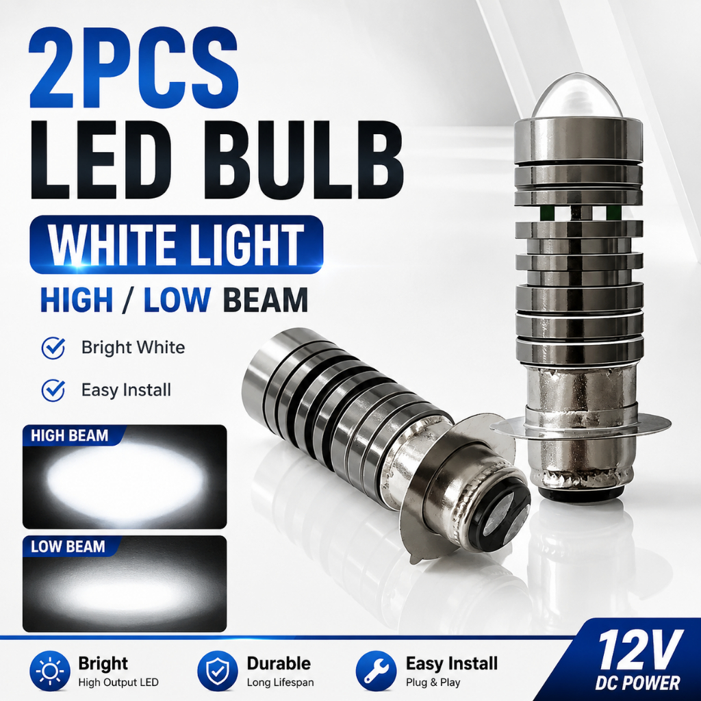 6000K T19 P15D สีขาวรถจักรยานยนต์ LED ไฟหน้า, 12V Plug & Play สําหรับ EX5 125Z Lagenda LC135 V1 Wave