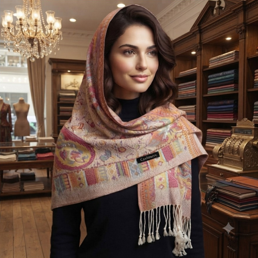 Pashmina Shawl Arabian Corak W.Packaging กระเป๋า Ziplock Frosted สุดพิเศษ