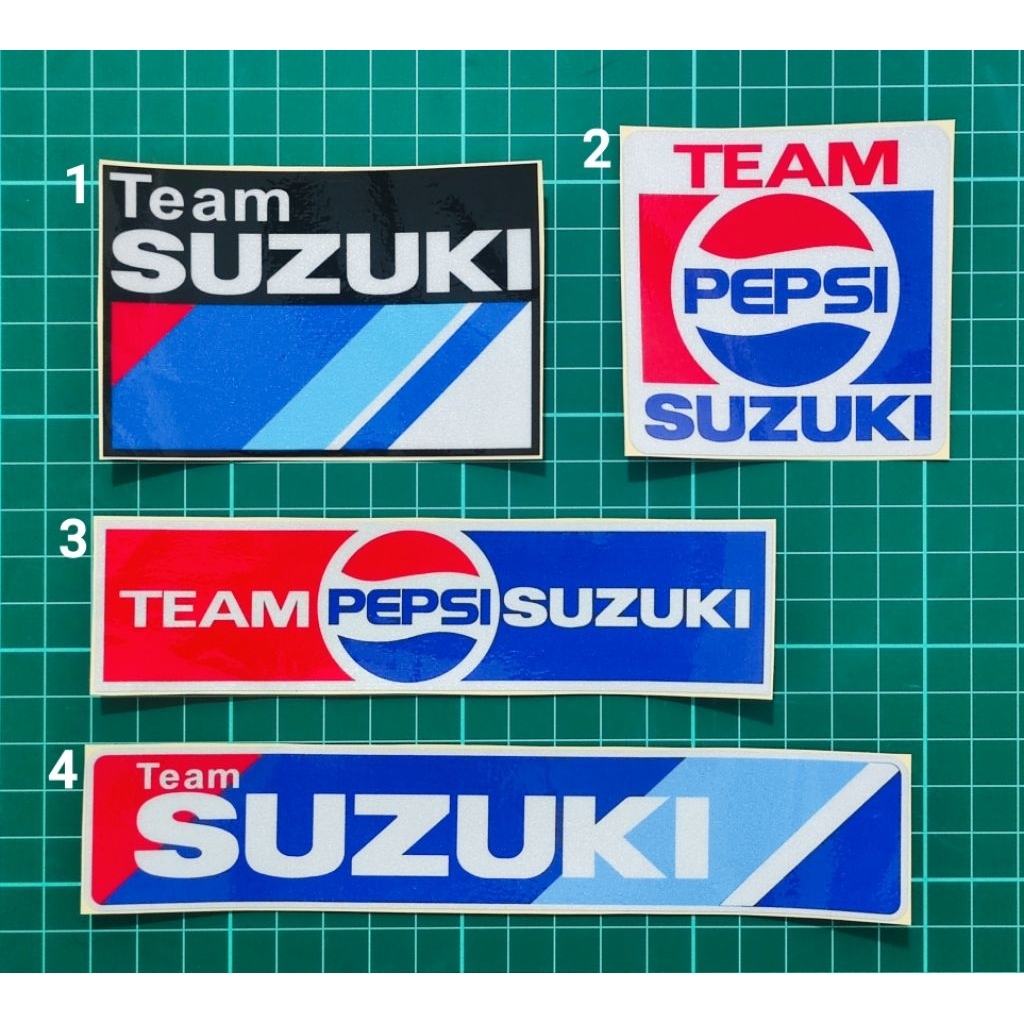 Stiker Suzuki / Team Suzuki / Team Pepsi Suzuki Sticker Printing Laminated Waterproof Designs