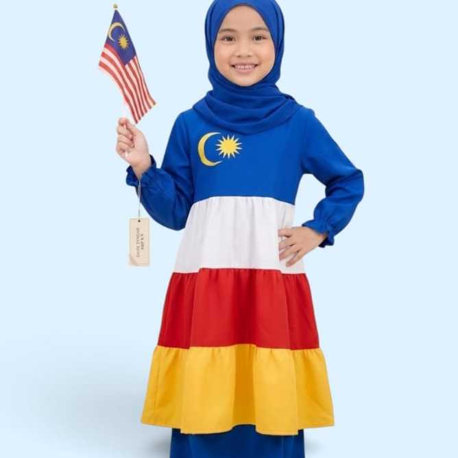 BLUE-HANDEPENDENCE DRESS - INDEPENDENCE EDITION CHILDRENS DRESS