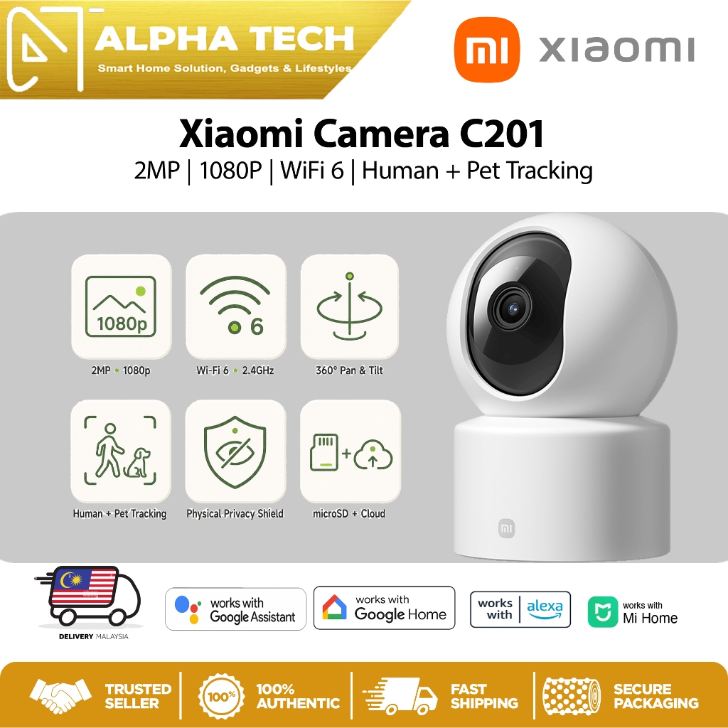 กล้อง Xiaomi C201 C302 C400 C500 WiFi Two Way Audio 360 View Night vision รับประกัน 1 ปี