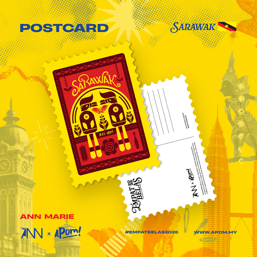 APOM Empatilas 2026 โปสการ์ด Sarawak