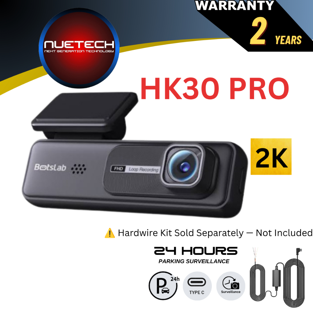 Botslab HK30 PRO 2K 1296P Dash Cam 140 มุมกว้าง WiFi Night Vision ที่จอดรถ Monitor