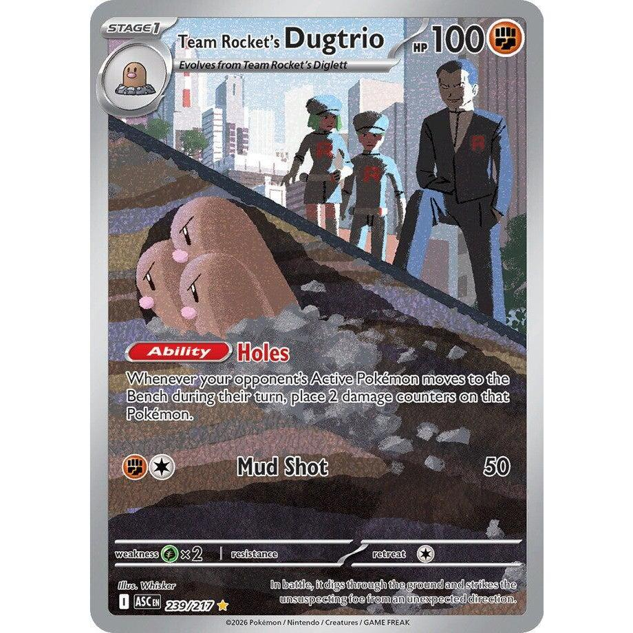 Team Rockets Dugtrio 239 Pokemon Ascended Heroes: Pokemon TCG