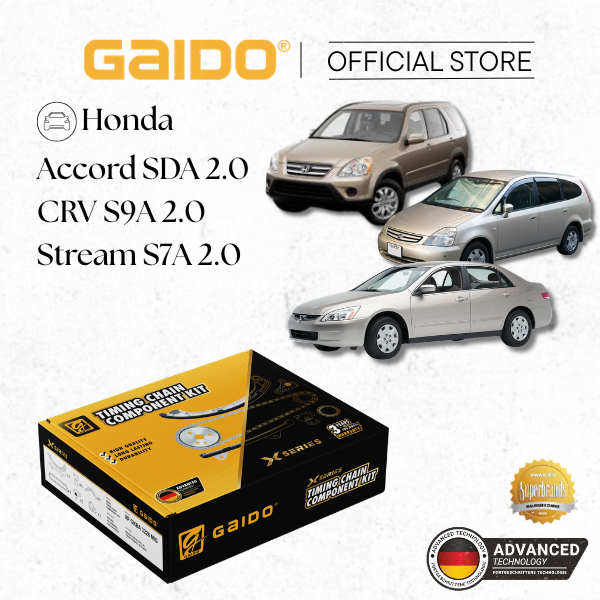 GAIDO X-Series ชุดโซ่ไทม์มิ่ง Honda Accord SDA 2.0/Stream 2.0 RN3 S7A/CRV S9A 2.0