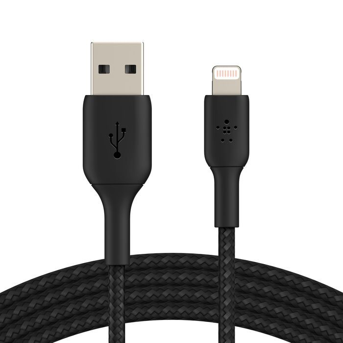 Belkin BoostCharge Pro Braided Lightning to USB-A Cable (15cm / 6in, Black)
