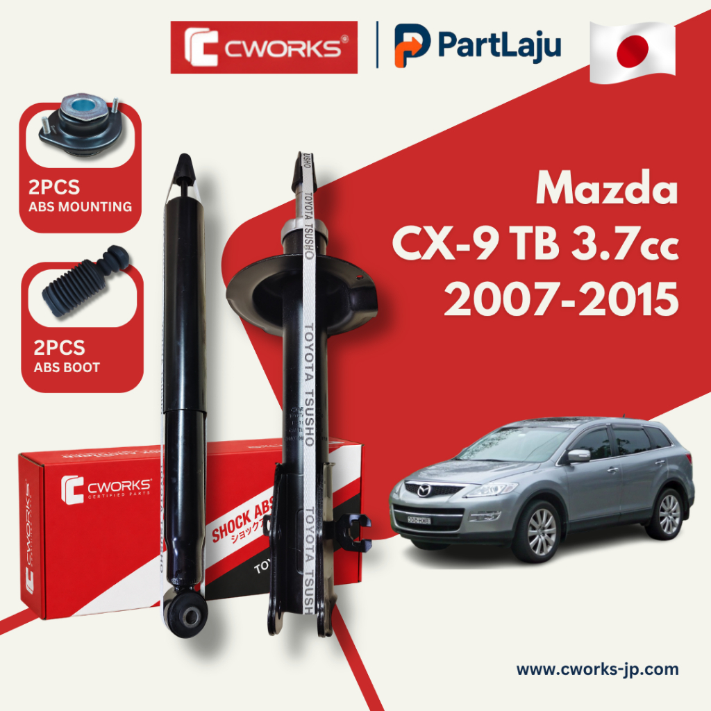 Cworks Japan Mazda CX-9 CX9 TB 3.7 V6 2007-2015 โช้คอัพหน้าและหลังครบชุดพร้อมการติดตั้ง