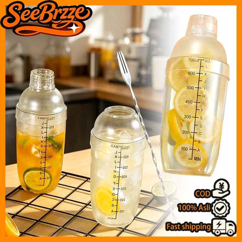 500ml Unbreakable Drink Mixer เรซิ่น Shaker น้ําผลไม้ชา Shaker Koktel เรซิ่น