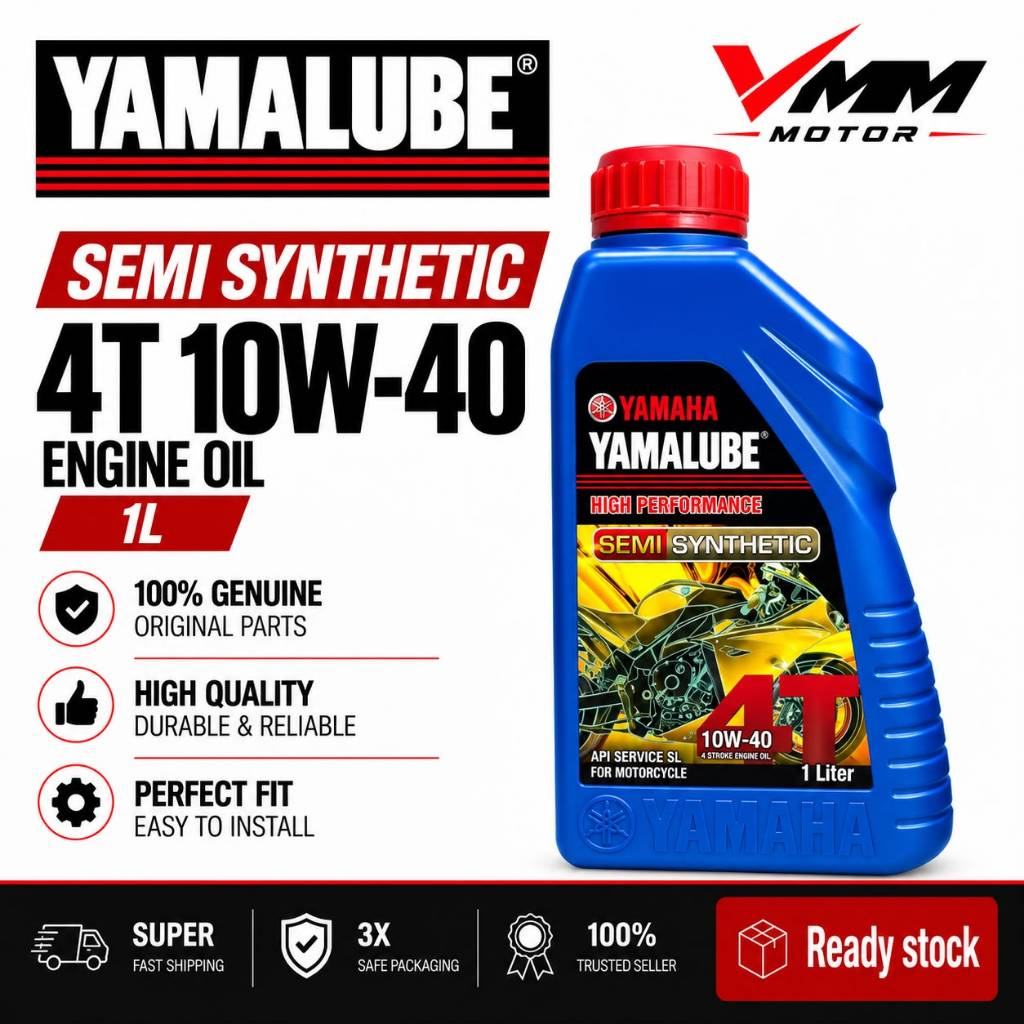 YAMALUBE 4T 10W-40 กรองน้ํามันเครื่องยามาฮ่ากึ่งสังเคราะห์
