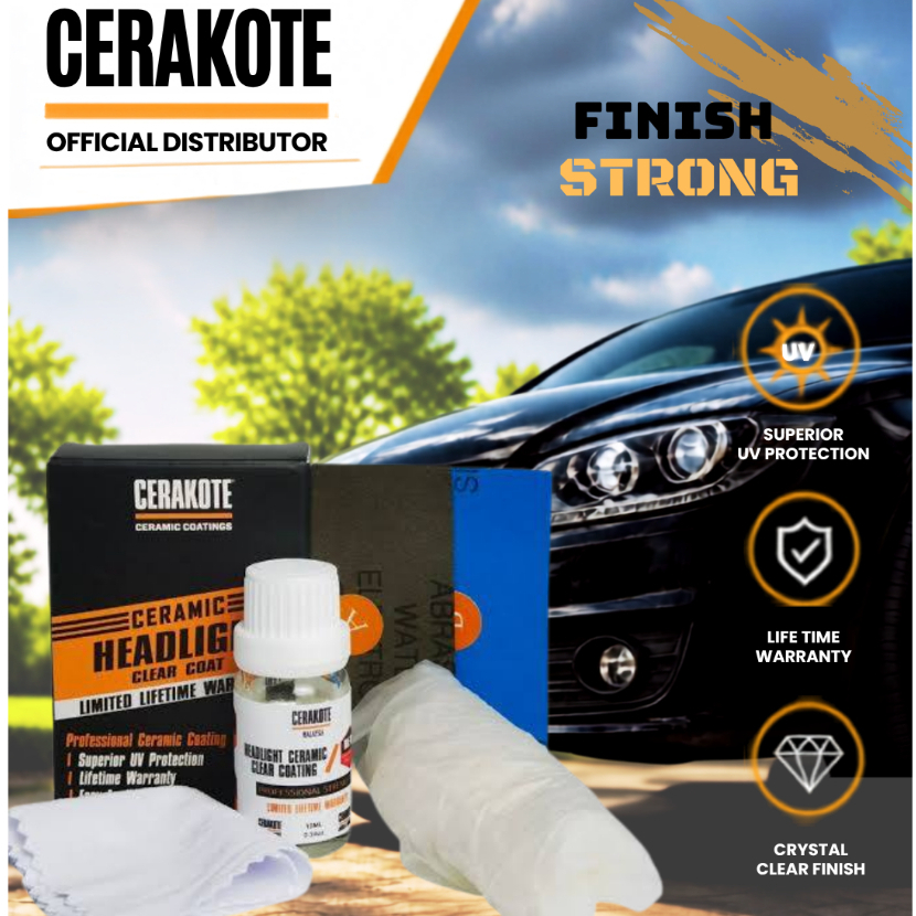 Cerakute Ceramic Headlight Clear Coat for Car - 10ml 30ml รับประกันตลอดอายุการใช้งาน
