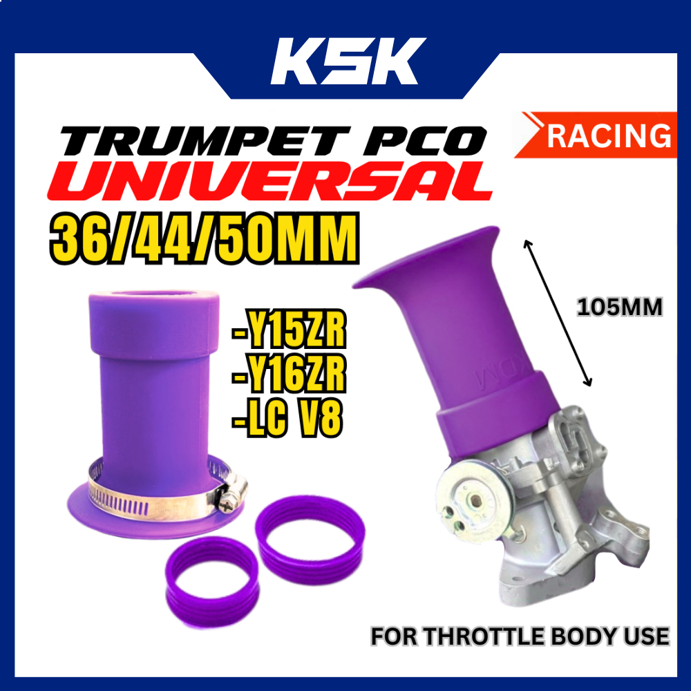 Universal Velocity ทรัมเป็ตคันเร่ง Air ท่อปรับสําหรับรถจักรยานยนต์ LCV8 Y15ZR Y16ZR PCO