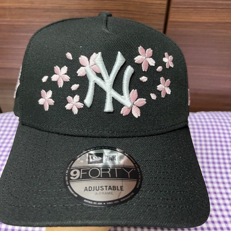 NE 9 Forty A Sakura WS2000 NYY หมวกเบสบอลสีดําปรับ Snapback