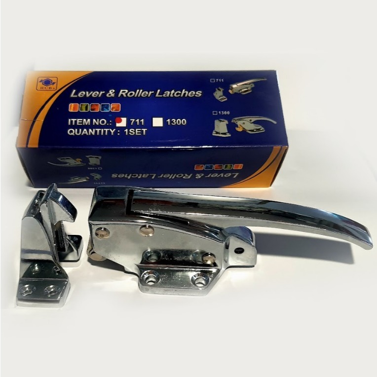 บานพับใบไม้ AH-712 (ต่อคู่) / AH-711 Lever & Roller Latches / 1200A+1200B สลักเครื่องกล Edgemount