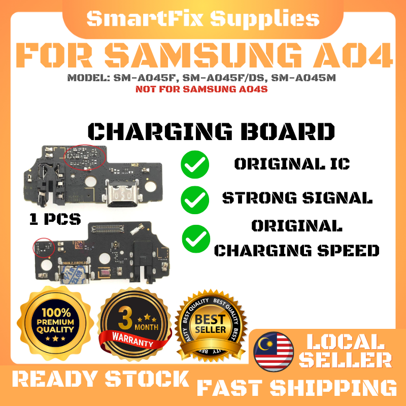 สําหรับ Samsung A04 SM-A045F, SM-A045M ชาร์จบอร์ดประเภท C พอร์ตเปลี่ยน