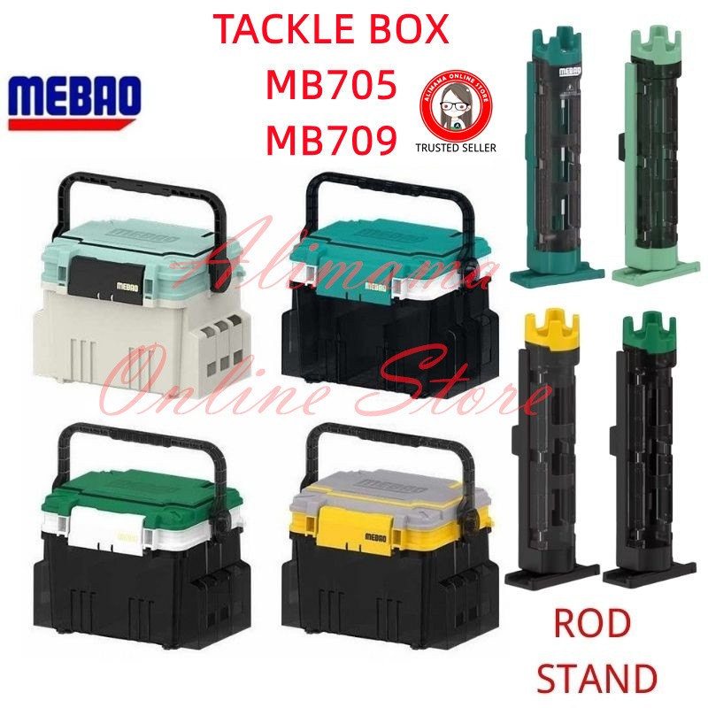 MEBAO TACKLE กล่อง MB705 MB709 กล่องออกแบบสองชั้นพร้อมกล่องเครื่องมือตกปลาเบาะ