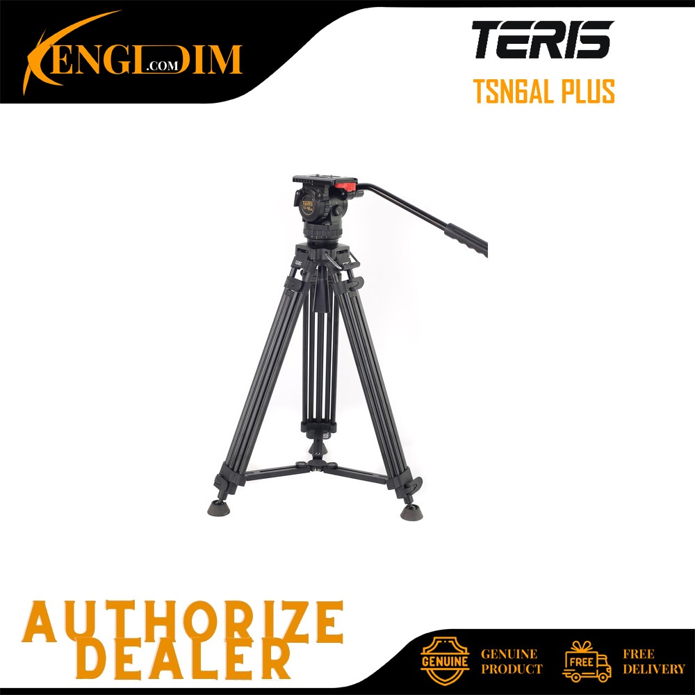 Teris TSN6AL PLUS ขาตั้งกล้องวิดีโออะลูมิเนียมสําหรับงานหนักระดับมืออาชีพ