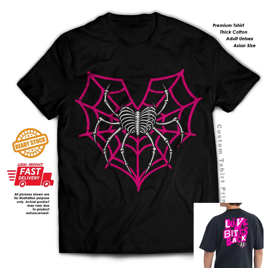 AJ Lee Love Bites cm เสื้อยืดผ้าฝ้ายมวยปล้ํา punk wwe