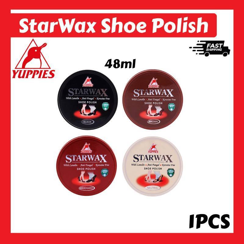 【48มล.】Yuppies Starwax Shoe Polish Leather Shoe Care น้ำยาขัดรองเท้าสำหรับรองเท้าหนัง 4 Color