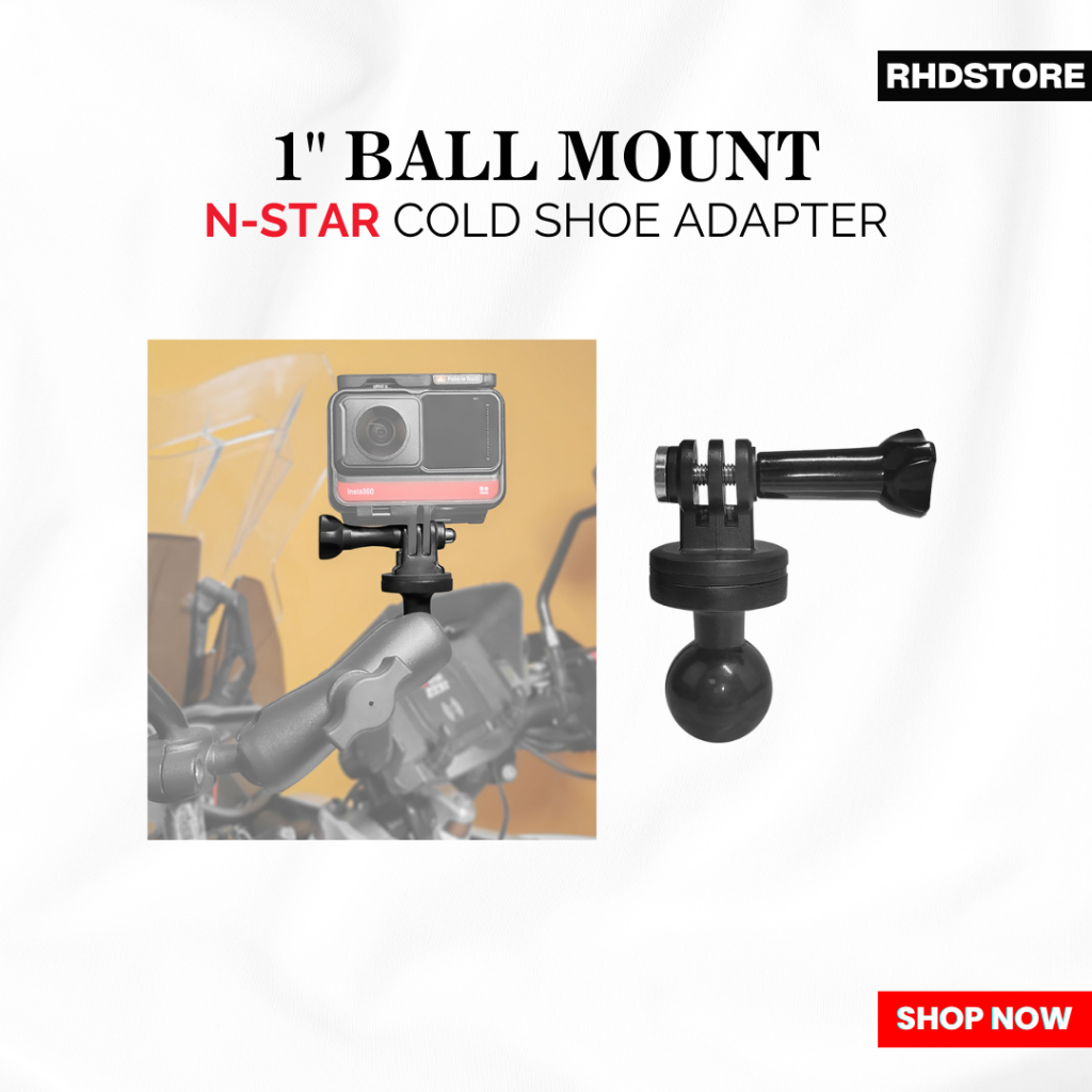 N-Star Universal เย็นรองเท้าอะแดปเตอร์ Ball Mount RSX RS Y16 Y15 Gopro Insta 360 Sjcam Dji X2 X3 Qua