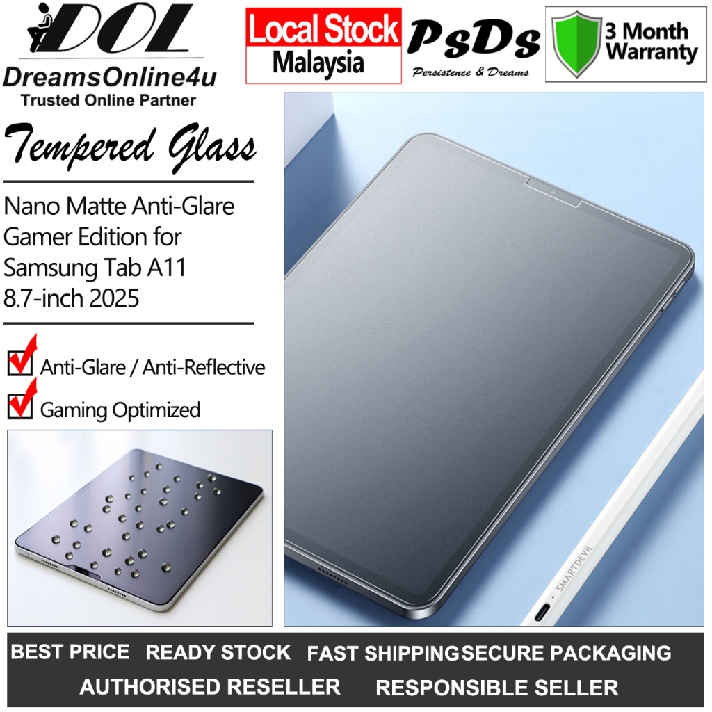 PsDs SAM Tab A11 8.7 นิ้ว SM-X130 SM-X135 SM-X135N 2025 Gamer Edition Nano Matte Anti-Glare Gaming ก