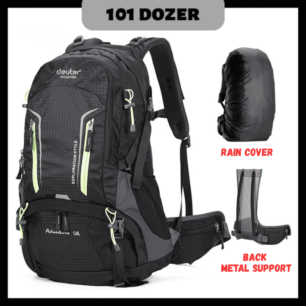 DEUTER 50L Outdoor Travel Camping Hiking Backpack Hiking beg Sports Daypack Bag beg Travel Back Meta
