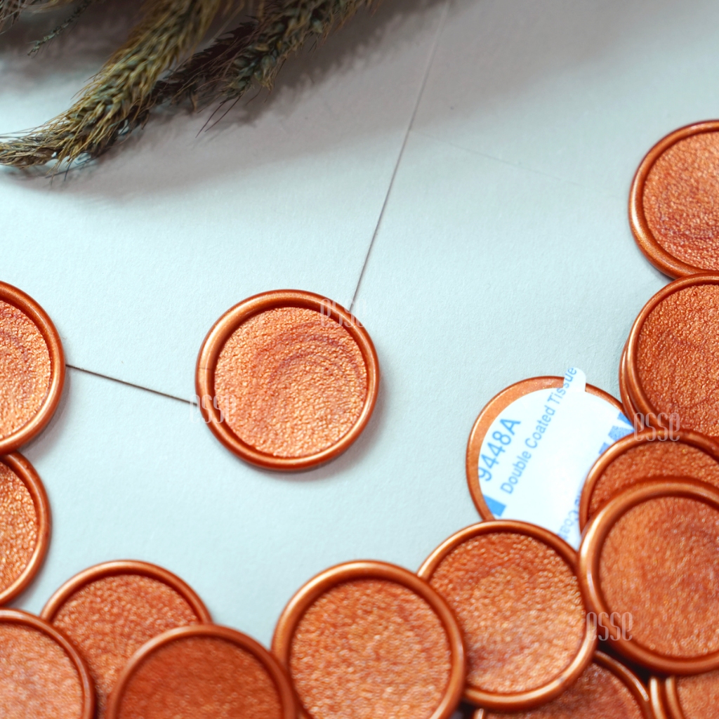 ESSE [24 มม. MINI Matte ชุด] 20 ชิ้น Peel and Stick Wax Seal / Wedding Wax Seal สติกเกอร์ Wax Seal W